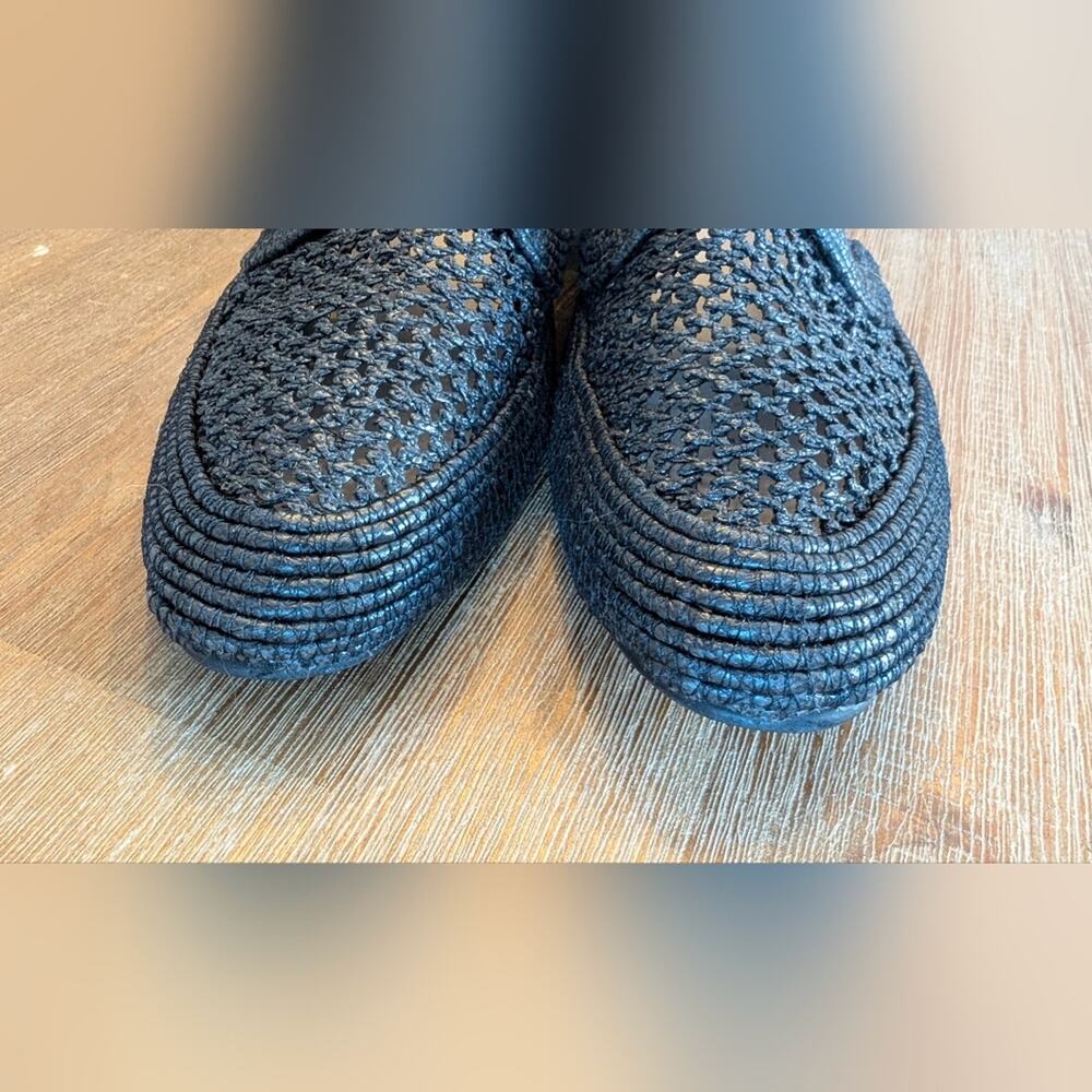 ANTHROPOLOGIE/SILENT D Roxford Black Raffia Size 7 - Picture 4 of 8